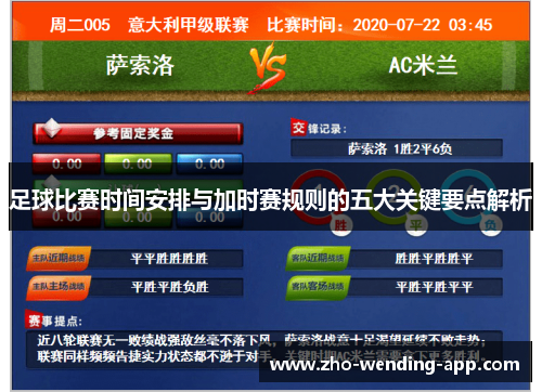 足球比赛时间安排与加时赛规则的五大关键要点解析